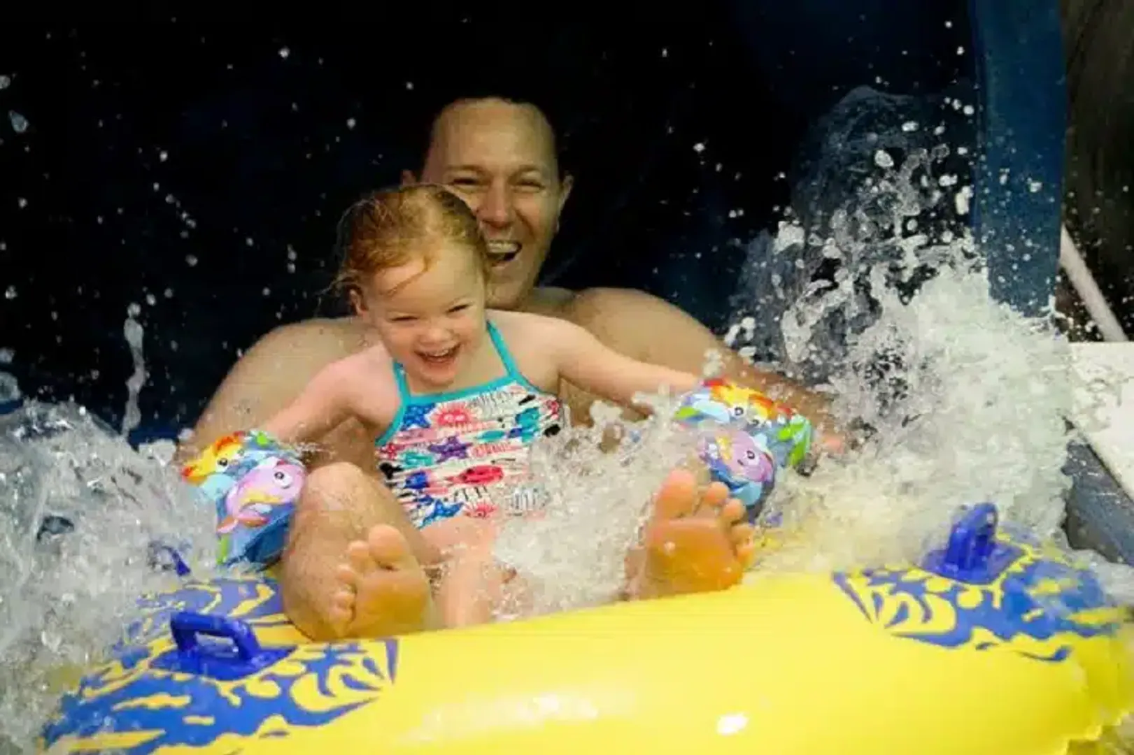 Water flumes at Parkside Pools